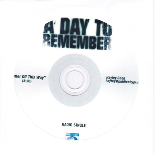 A Day To Remember 的 Better Off This Way 單曲 封面