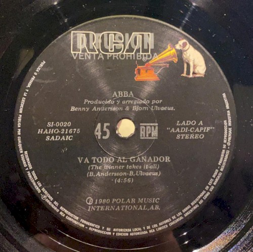 Va todo al ganador by ABBA single cover art