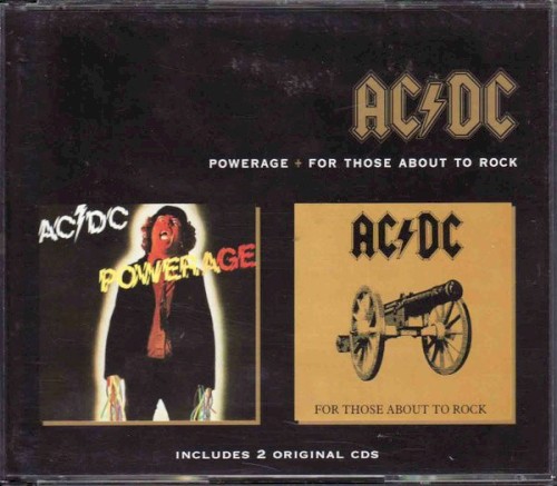 Powerage / For Those About to Rock by AC/DC album cover art