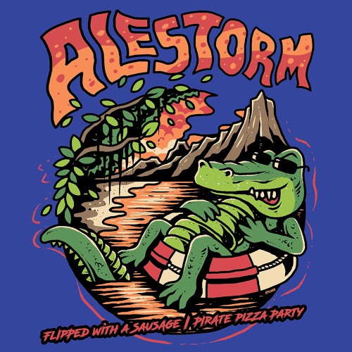Cover-Artwork für die Single Flipped With a Sausage / Pirate Pizza Party von Alestorm