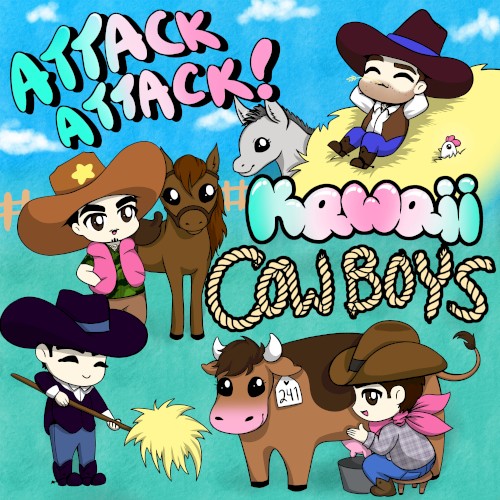 Portada del sencillo Kawaii Cowboys de Attack Attack!