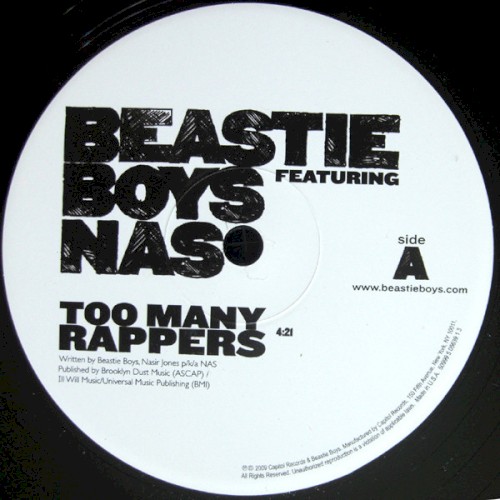 Portada del sencillo Too Many Rappers de Beastie Boys