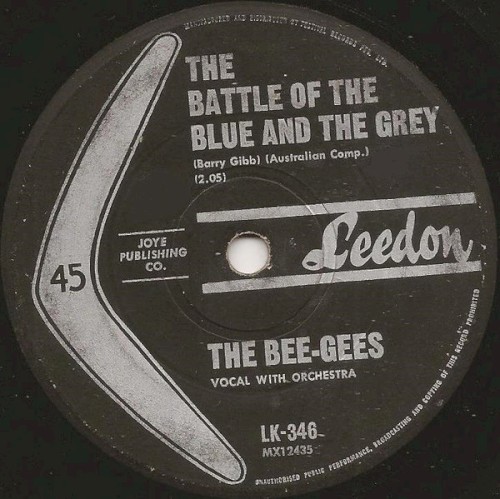 Cover-Artwork für die Single The Battle of the Blue and the Grey / The Three Kisses of Love von Bee Gees