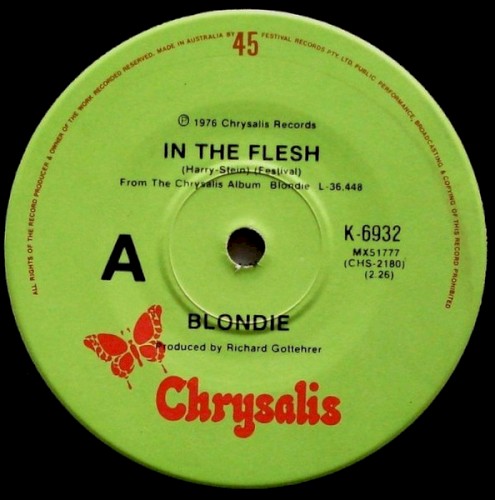 Portada del sencillo In the Flesh de Blondie