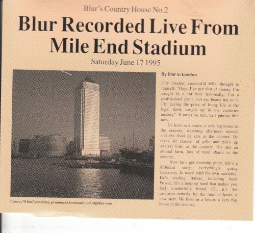 Pochette de Country House par Blur (single)