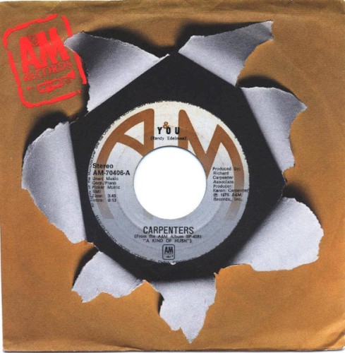 You by Carpenters single cover art