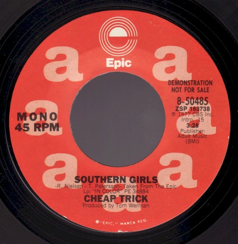 Southern Girls by Cheap Trick single cover art