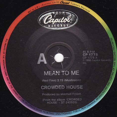 Cover-Artwork für die Single Mean to Me von Crowded House