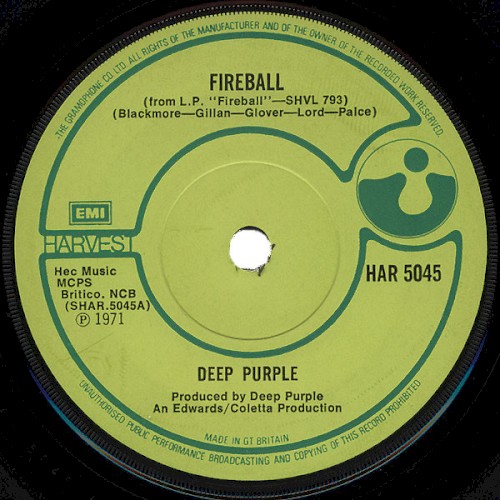 Fireball / Demon’s Eye by Deep Purple single cover art