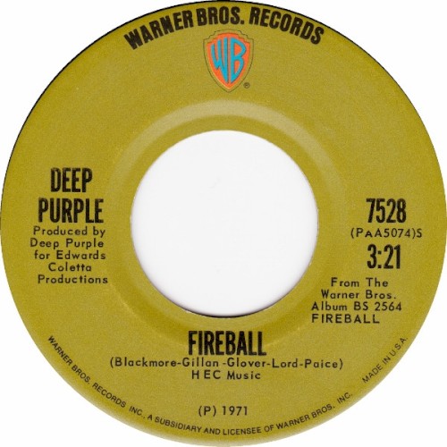 Fireball / I’m Alone by Deep Purple single cover art