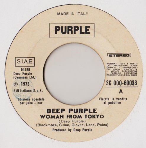Deep Purple 的 Woman From Tokyo / Dolci momenti 單曲 封面