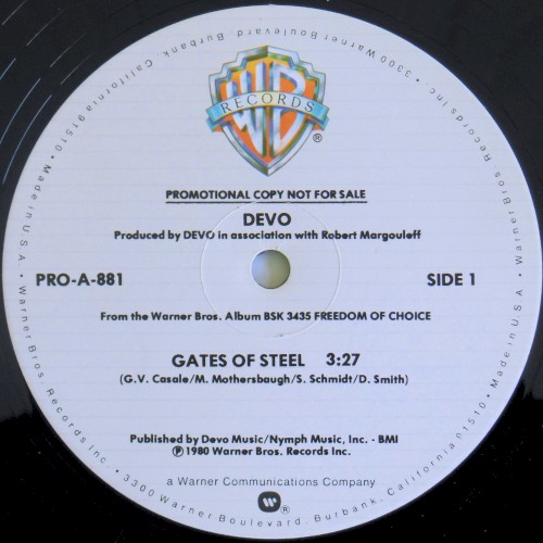 DEVO 的 Gates of Steel / Mr. B’s Ballroom / Whip It 單曲 封面