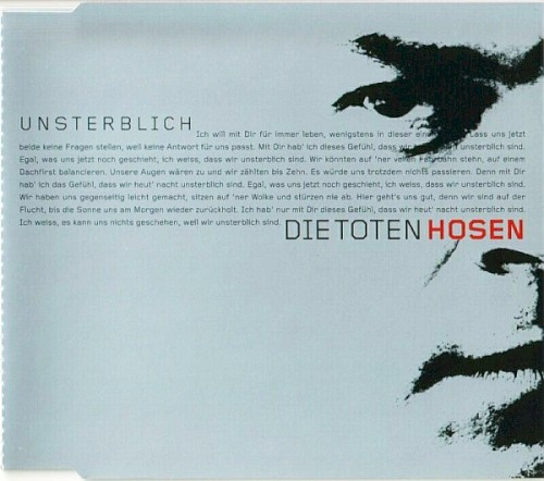 Portada del sencillo Unsterblich de Die Toten Hosen
