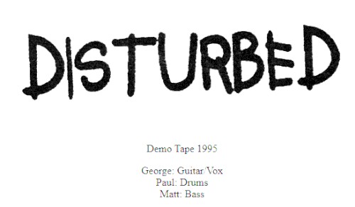 Pochette de Demo Tape 1995 par Disturbed (album)