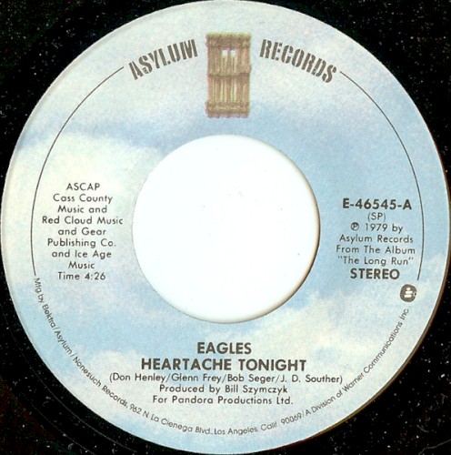 Heartache Tonight by Eagles single cover art