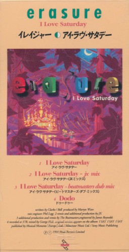 Erasure 的 I Love Saturday 单曲封面