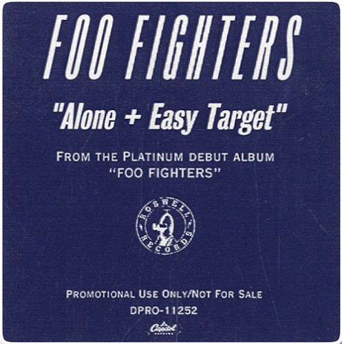 Portada del sencillo Alone + Easy Target de Foo Fighters