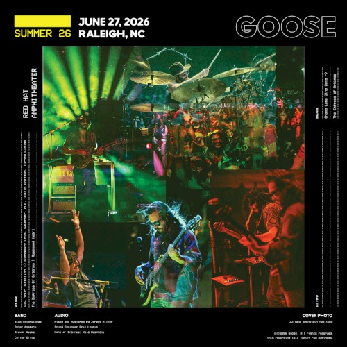 Cover-Artwork für das Album 2026-06-27: Red Hat Amphitheater, Raleigh, NC von Goose