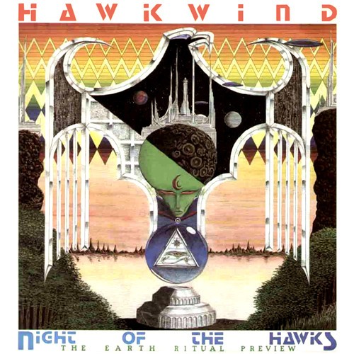 Hawkwind 的 Night of the Hawks (The Earth Ritual Preview) EP 封面