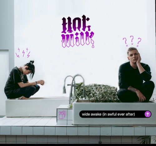 Portada del sencillo wide awake (in awful ever after) de Hot Milk