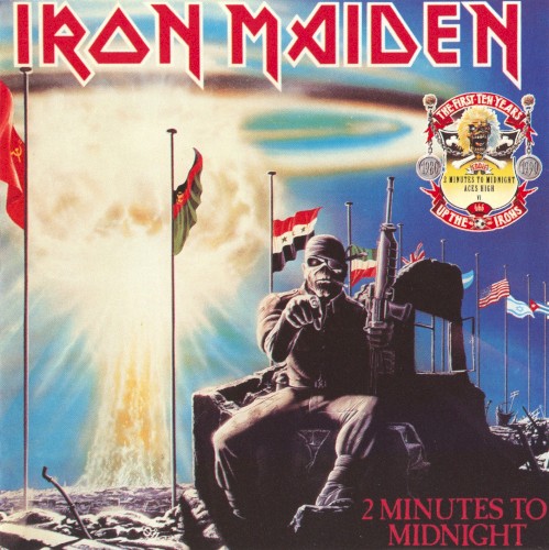 Pochette de 2 Minutes to Midnight / Aces High par Iron Maiden (single)