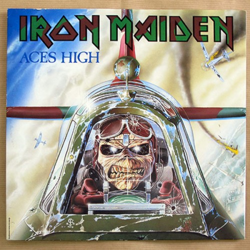 Aces High by Iron Maiden single cover art
