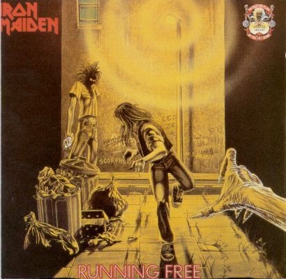 Iron Maiden 的 Running Free / Sanctuary 单曲封面