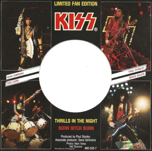 Portada del sencillo Thrills in the Night de KISS