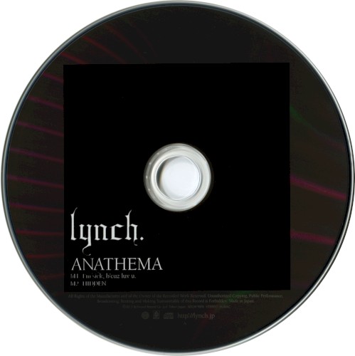 Pochette de ANATHEMA par lynch. (single)