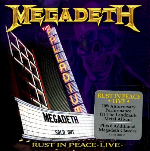 Portada del álbum Rust in Peace: Live de Megadeth