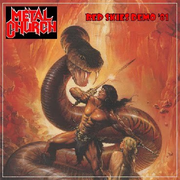 Portada del EP Red Skies de Metal Church