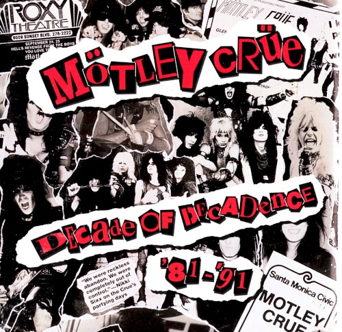 Decade of Decadence ’81–’91 by Motley Crue album cover art