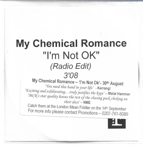My Chemical Romance 的 I’m Not Okay (I Promise) 单曲封面