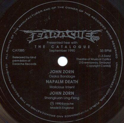 Portada del sencillo Earache de Napalm Death