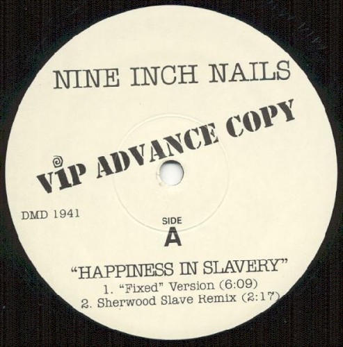 Portada del sencillo Happiness in Slavery de Nine Inch Nails