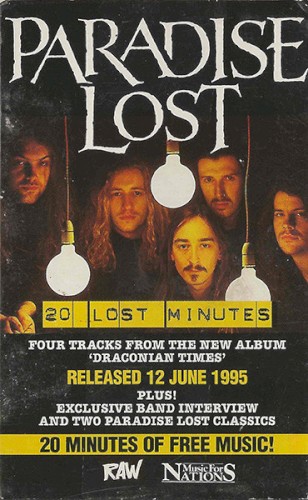 Portada del EP 20 Lost Minutes de Paradise Lost