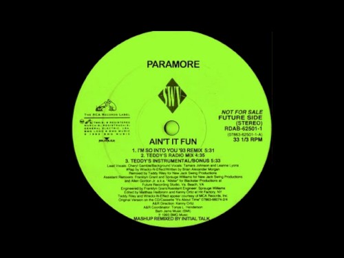 Paramore 的 Ain’t It Fun (I’m So Into You ’93 remix) 单曲封面