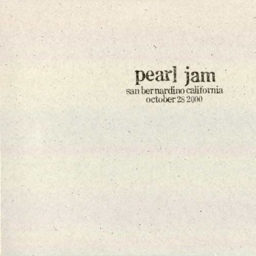 Cover-Artwork für das Album 2000-10-28: San Bernardino, CA, USA (#66) von Pearl Jam