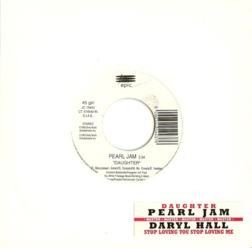 Daughter / Stop Loving Me, Stop Loving You by Pearl Jam single cover art