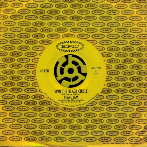Spin the Black Circle by Pearl Jam single cover art
