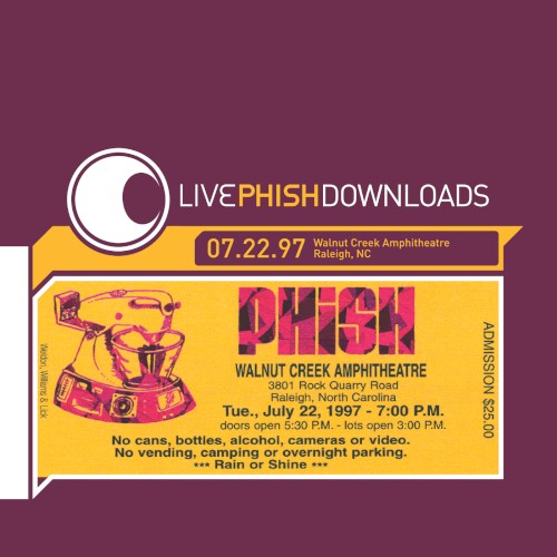 Cover-Artwork für das Album 1997‐07‐22: Walnut Creek Amphitheatre, Raleigh, NC, USA von Phish