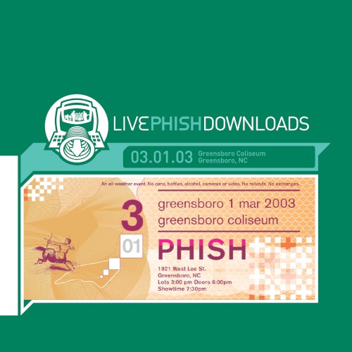 Portada del álbum 2003‐03‐01: Greensboro Coliseum, Greensboro, NC, USA de Phish