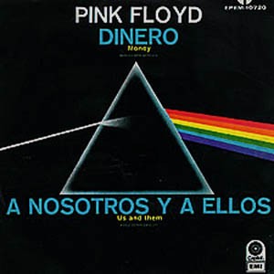 Pink Floyd 的 Dinero (Money) / A nosotros y a ellos (Us and Them) 單曲 封面