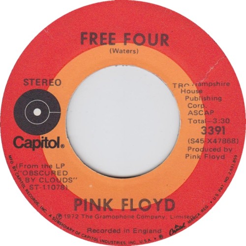 Pochette de Free Four / Stay par Pink Floyd (single)