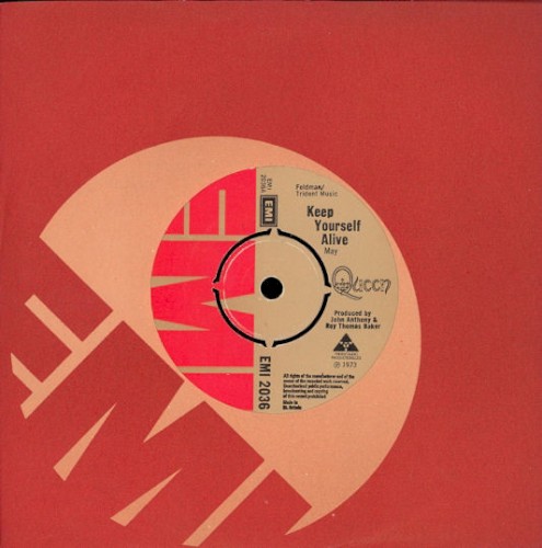 Keep Yourself Alive by Queen single cover art