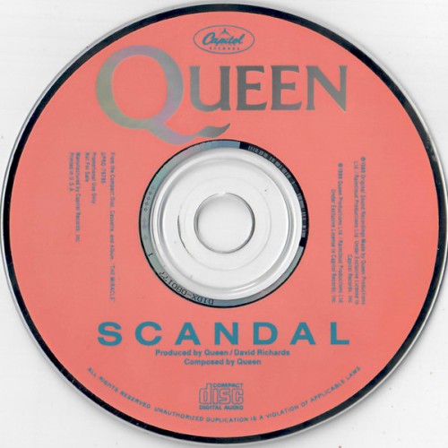 Scandal by Queen single cover art
