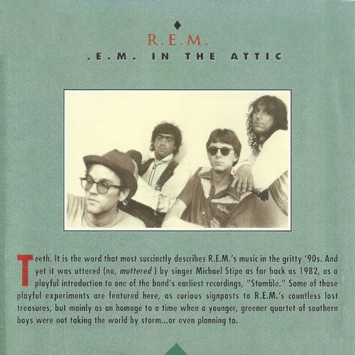 Pochette de Essential R.E.M.: R.E.M. in the Attic (Alternative Recordings 1985–89) par R.E.M (album)