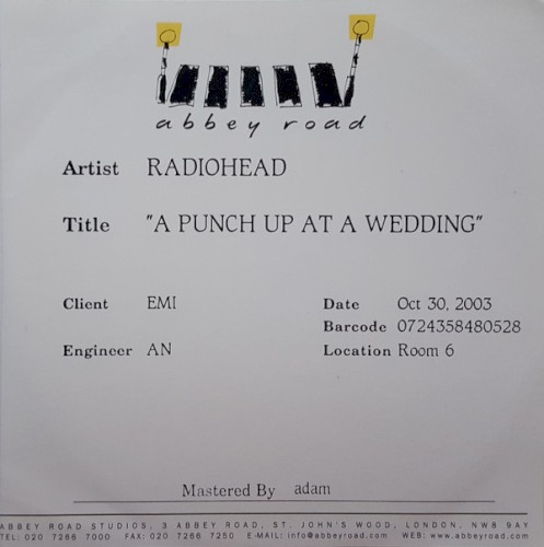 Portada del sencillo A Punchup at a Wedding de Radiohead