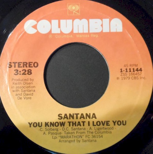 Cover-Artwork für die Single You Know That I Love You von Santana