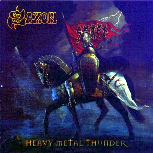 Portada del álbum Heavy Metal Thunder de Saxon